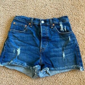 Levi's Ribcage High Rise Jean Shorts Charleston